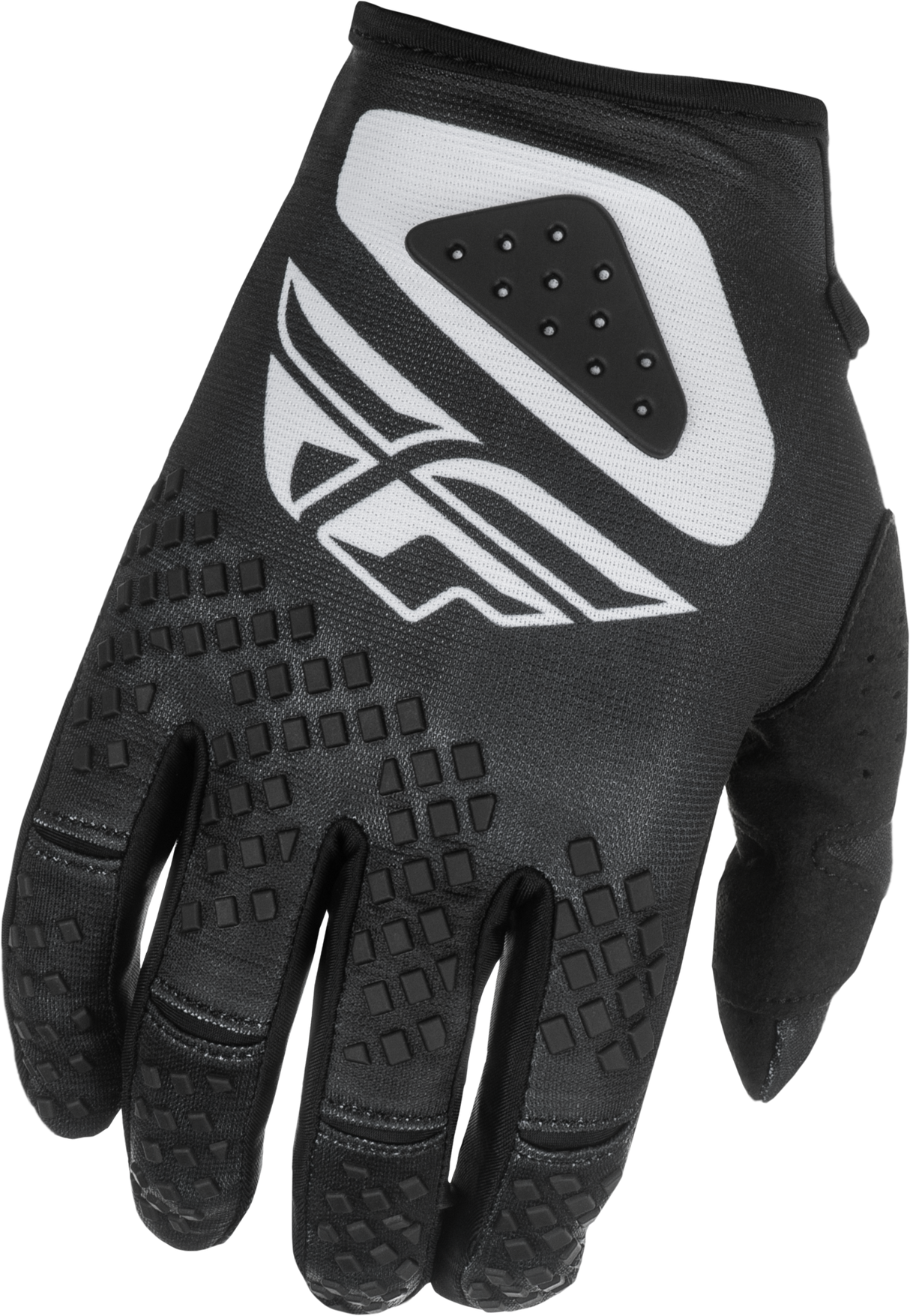 Fly Racing Kinetic Sym Gloves Black/White - Lightweight Race Gloves for Motorsports