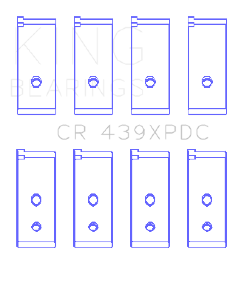 King Engine Bearings Honda 4 B18A1/B18B1 Connecting Rod Bearing Set - Size STD