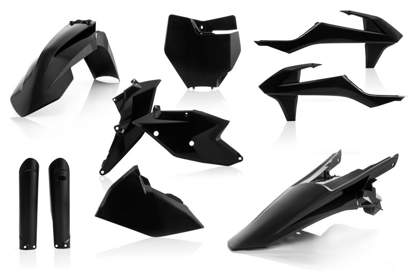 Acerbis Full Plastic Kit for KTM 125-450 SX, SX-F, XC-F, XC 2016-2018 - Black