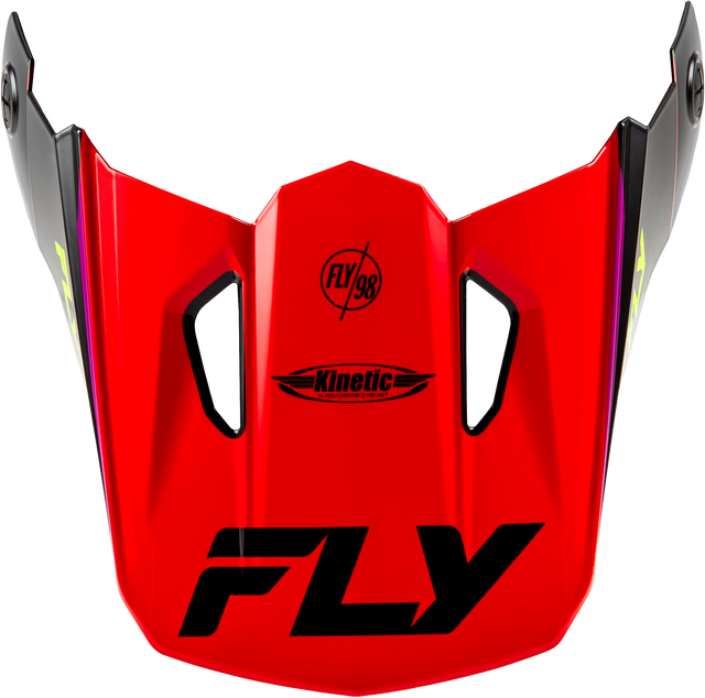 Fly Racing Kinetic Rally Helmet Visor for XL/2X Sizes - Red, Black & White