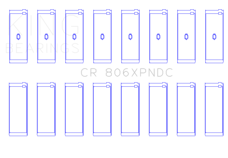 King Engine Bearings Chrysler 361ci / 383ci  Coated Performance Rod Bearing Set