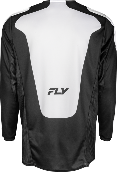 Fly Racing Kinetic Sym Jersey Black/White XL for Motocross and Off-Road Vehicles
