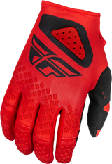 Fly Racing Youth Kinetic Center Gloves Red/Black – Offroad MX Gloves for Youth Large Hands