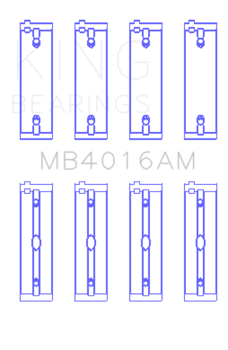 King Engine Bearings Mitsubishi 181CI 3.0L 6G72 V6 (Size +1.0) Main Bearing Set