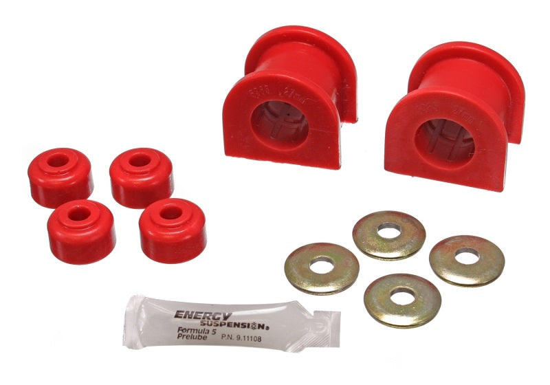 Energy Suspension 8.5118R Front Sway Bar Bushing Set for 1997-2000 Toyota Tacoma and 1998-2000 Toyota 4Runner - 27mm Diameter, Red Polyurethane