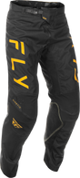 Fly Racing Kinetic Center Pants Black/Gold Size 28 – Motorcycle Riding Gear with Ventilation and Flexibility