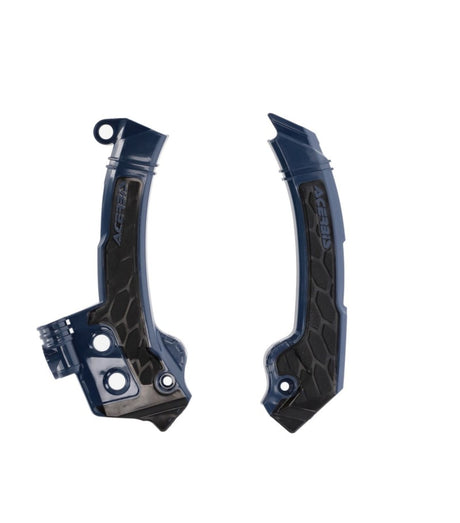 Acerbis 23+ Husqvarna FC/FX/TC/TXi/FE/TE Frame Guards with X-Grip - Blue/Black for Enhanced Protection and Grip