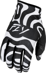 Fly Racing Lite Gloves Abyss White/Black XS – Lightweight Performance Motorcycle Gloves for Dirt Bikes and Off-Road Vehicles