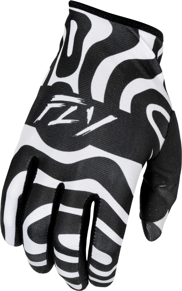Fly Racing Lite Gloves Abyss White/Black XS – Lightweight Performance Motorcycle Gloves for Dirt Bikes and Off-Road Vehicles