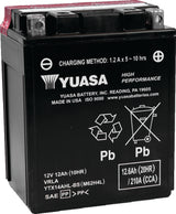 Yuasa YTX14AHL-BS High Performance AGM 12-Volt Battery w/Bottle