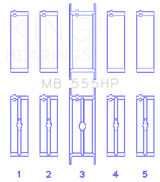 King Engine Bearings Chrysler 350 / 361 / 383 / 403 Performance Main Bearing set