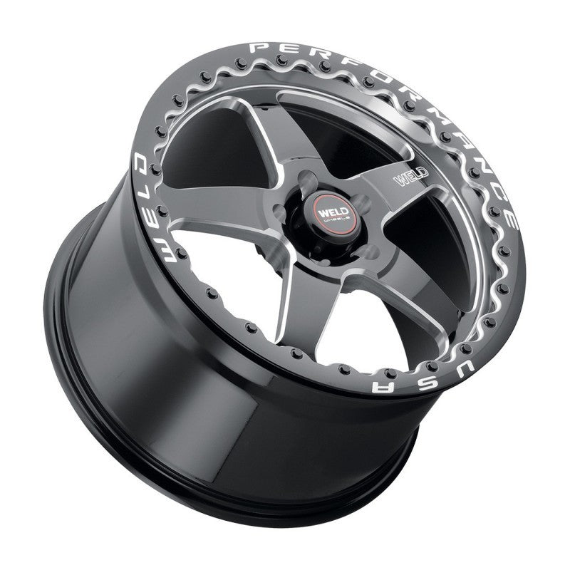 Weld S904 18x10 Ventura Beadlock Wheel with 5x114.3 Bolt Pattern and Gloss Black Finish