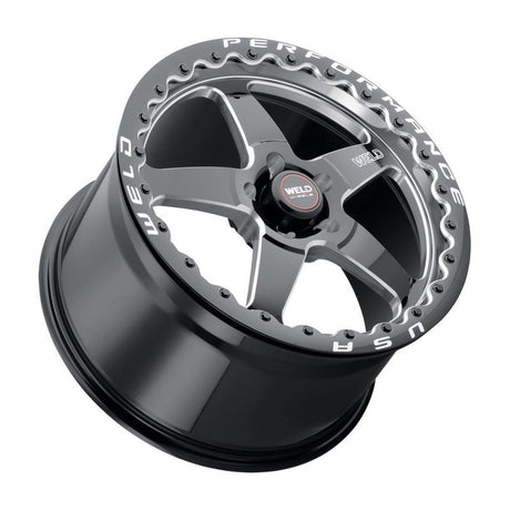 Weld S904 17x10 Ventura Beadlock Wheels with 5x114.3 Bolt Pattern and Gloss Black Finish