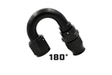 Aeromotive PTFE Hose End - AN-08 - 180 Deg - Black Anodized