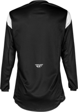 Fly Racing Youth Kinetic Stoke Jersey Black/White YXL for Motocross and Off-Road Vehicles