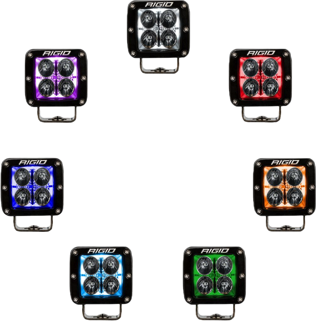 RIGID Radiance+ RGBW Pod Series - Compact Cube LED Lights for Off-Road Vehicles and Trucks