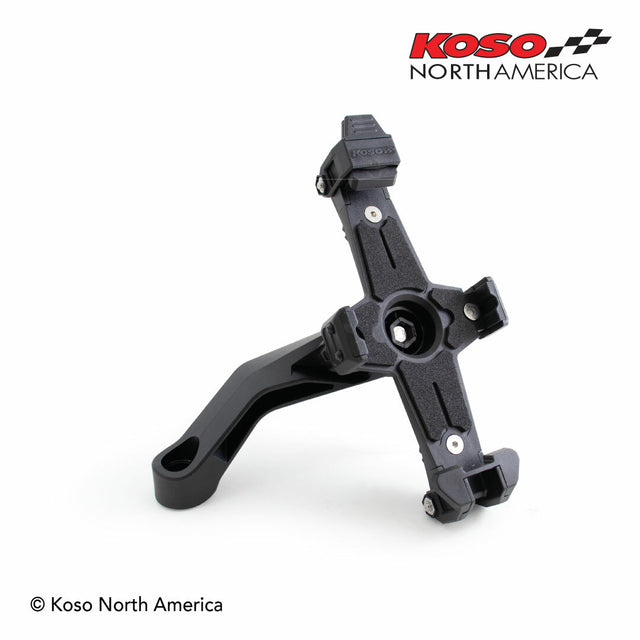 KOSO X1 Smartphone Cradle for Motorcycles – Adjustable Mount Fits 7/8" to 1 1/4" Handlebars – Compatible with Large and Standard Phones
