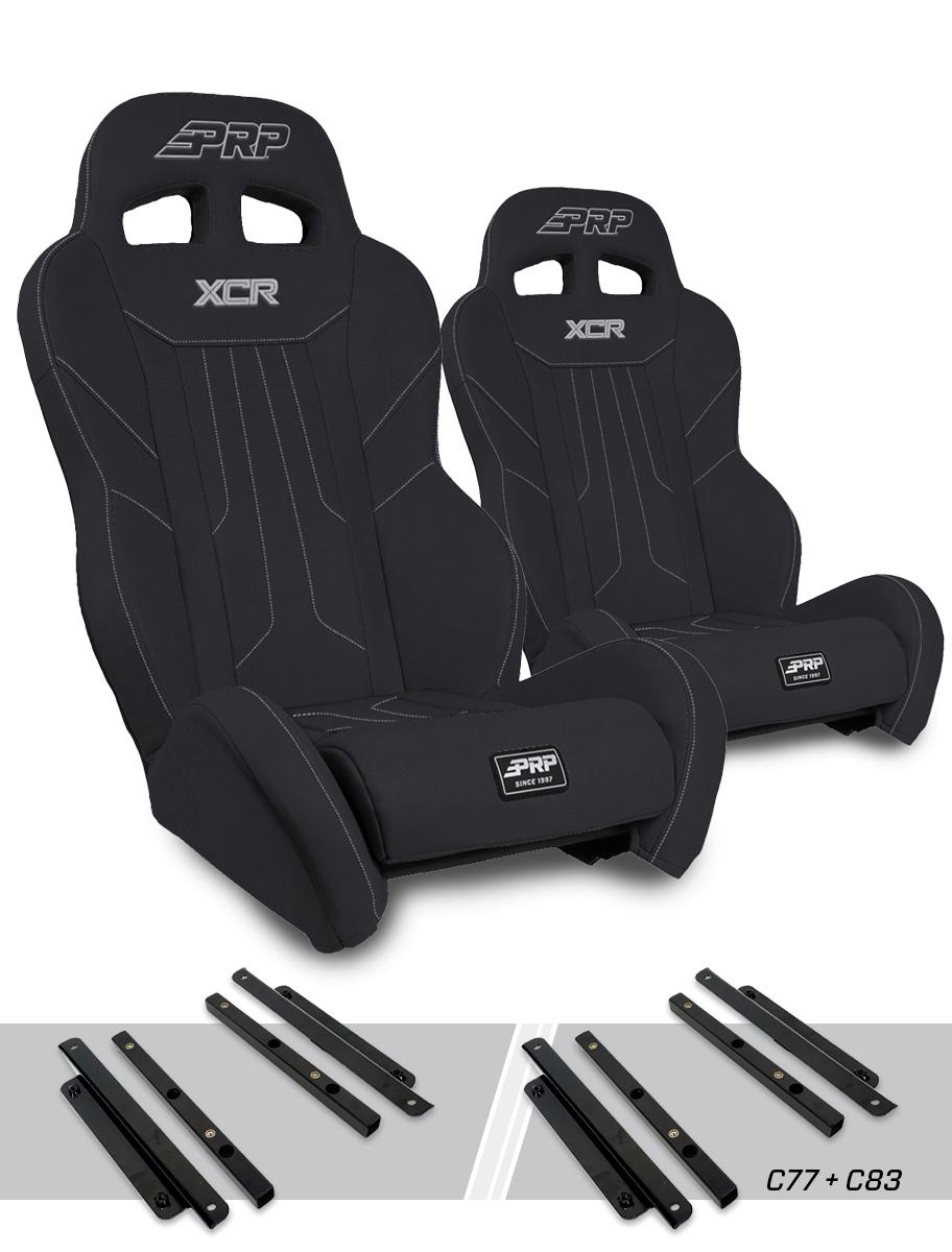 XCR Suspension Seats Kit for Polaris General, RZR S 900, 900 Trail, Trail, XP 1000, Turbo, Turbo S, RS1 (Pair)