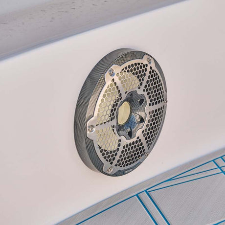 DS18 NXL-10SUB/WH 10-Inch Subwoofer with Enclosure - 300 Watts RMS, 4 Ohm Single Voice Coil, White for Powersports Vehicles