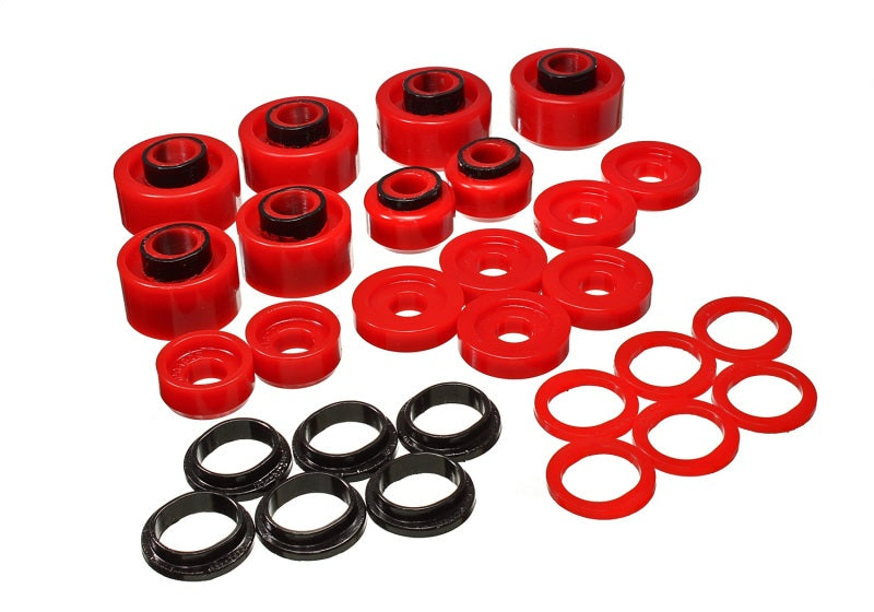 Energy Suspension 4.4120R Red Performance Polyurethane Body Mount Set for 2006-2007 Ford F-250/F-350 Super Duty 2WD/4WD Crew Cab