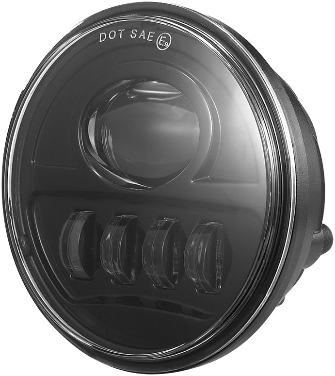 PATHFINDER 4.5-inch Modern LED Passing Lamps Kit – Black, Fits Harley-Davidson Motorcycles