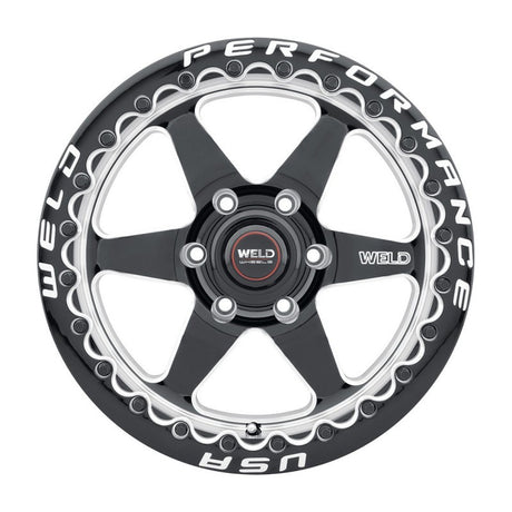 Weld S909 17x10 Ventura Beadlock Wheel with 6x135 Bolt Pattern and Gloss Black Finish