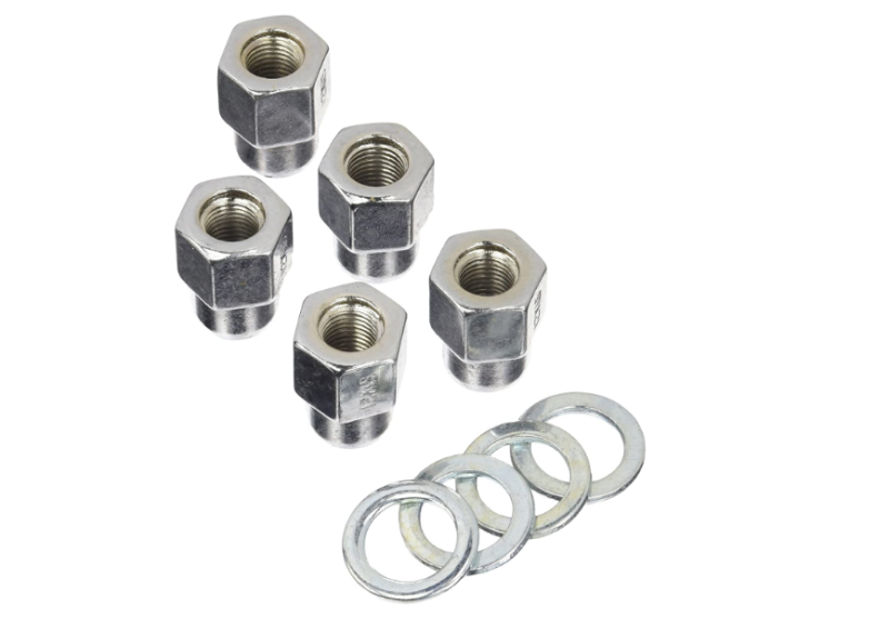 Weld Closed End Lug Nuts with Centered Washers – 12mm x 1.5, Pack of 5