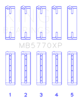 King Engine Bearings Nissan VK45DD/DE 4.5L (Size STD) Performance Main Bearing Set
