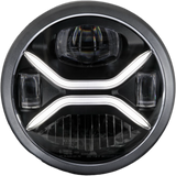 KOSO 7-Inch Zenith LED Headlight with H4 Plug for Harley Davidson FLHR Road King & Dyna Switchback