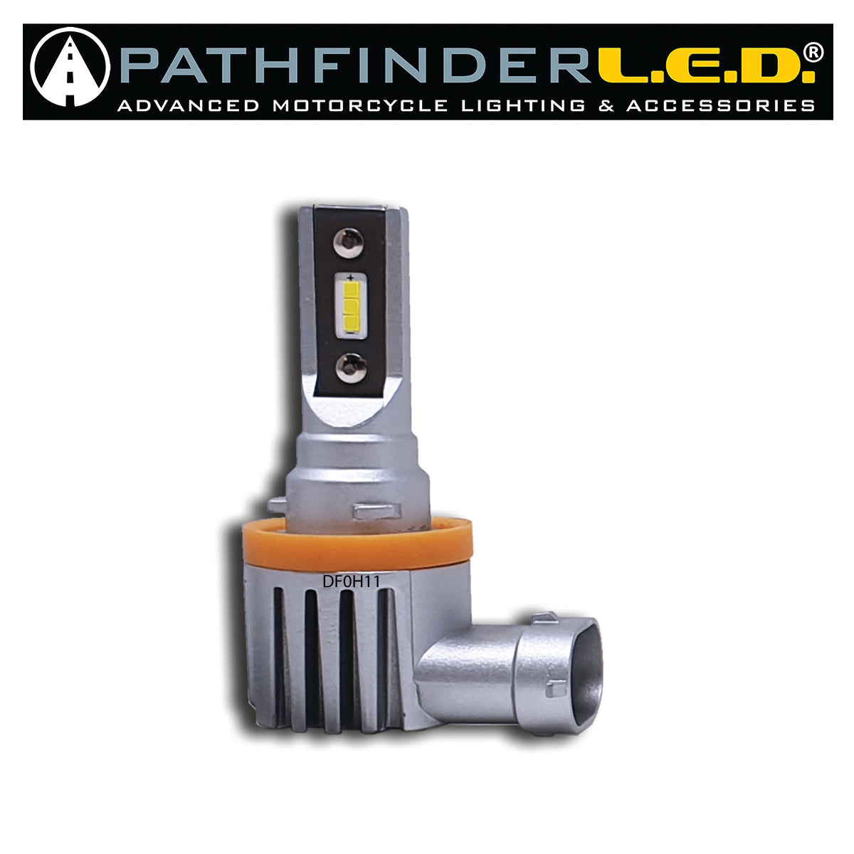 PATHFINDER DF Series H11 LED Headlight Bulb – 1500 Lumens – Vehicle Fitment for Honda Civic, Toyota Corolla, Ford F-150, Chevrolet Silverado, and more