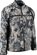 Fly Racing Patrol Kryptek Jacket Grey/Black Medium – Versatile Motorcycle Outerwear with Reflective Features and Adjustable Fit