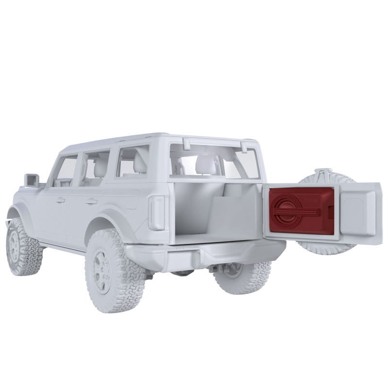 DS18 BRO-BASS 12-inch Tailgate Subwoofer Enclosure for Ford Bronco 2021-2025 with IXS12.4D Loaded Speaker