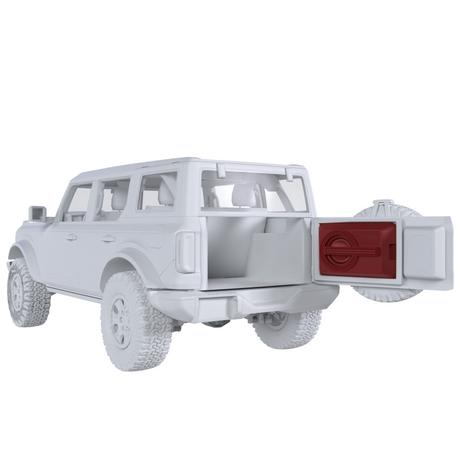 DS18 BRO-BASS 12-inch Tailgate Subwoofer Enclosure for Ford Bronco 2021-2025 with IXS12.4D Loaded Speaker