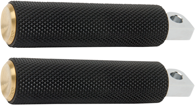 ARLEN NESS Foot Pegs - Knurled - Brass 07-932