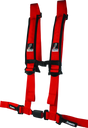 DragonFire Racing H-Style 4-Point Harness with EZ-Adjust and 2-Inch Buckle in Red, Part Number 522045