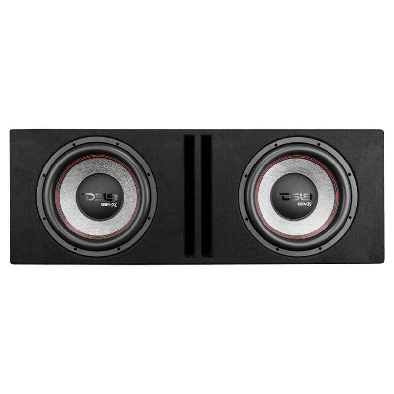 DS18 GEN-X212LD Dual 12-inch Loaded Ported Enclosure with 900 Watts RMS for Car Audio Systems