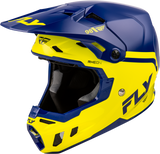 Fly Racing Formula CC Objective Helmet Navy/Yellow Medium - Lightweight Motorcycle Helmet with Advanced Impact Protection