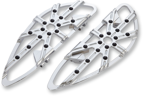 ARLEN NESS 10 Gauge Floorboards - Driver - Chrome 06-860