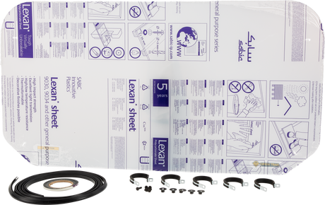 Open Trail Rear Windshield for Kawasaki Mule SX and Mule 600 – Clear, 2017-2009 Models