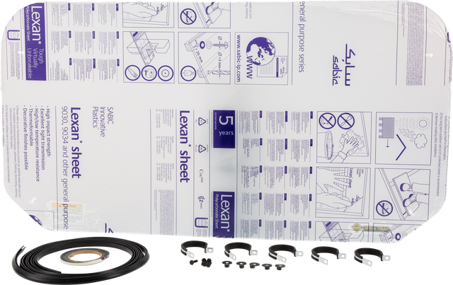 Open Trail Rear Windshield for Kawasaki Mule SX and Mule 600 – Clear, 2017-2009 Models