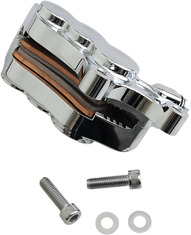 ARLEN NESS 6-Piston Caliper - Front Right - Chrome - 11.8" 02-216