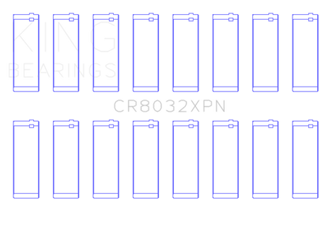 King Engine Bearings Chrysler 345/ 370 16V (Size 0.05) pMaxBlack Coated Connecting Rod Bearing Set
