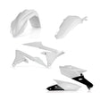 Acerbis Yamaha WR250F/ YZ250FX/ WR450F/ YZ450FX Plastic Kit (Part #2449630002) – White, Fits 2015-2019 Models