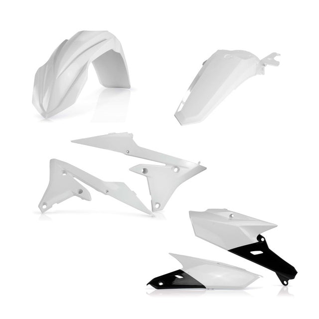 Acerbis Yamaha WR250F/ YZ250FX/ WR450F/ YZ450FX Plastic Kit (Part #2449630002) – White, Fits 2015-2019 Models