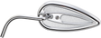 ARLEN NESS Mirror - Side View - Teardrop - Chrome - Left 13-035