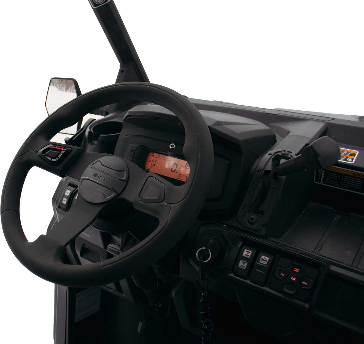 KOSO Heated Steering Wheel AY001000 for UTVs with Integrated Temperature Control