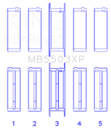 King Engine Bearings Ford V8 351ci 5.8L 16v Cleveland Crankshaft Main Bearing Set (Set of 5)