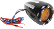 ARLEN NESS Turn Signals - LED - Deep Cut - Black/Amber - White Ring 12-765