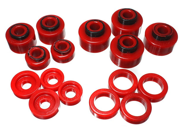 Energy Suspension 4.4120R Red Performance Polyurethane Body Mount Set for 2006-2007 Ford F-250/F-350 Super Duty 2WD/4WD Crew Cab