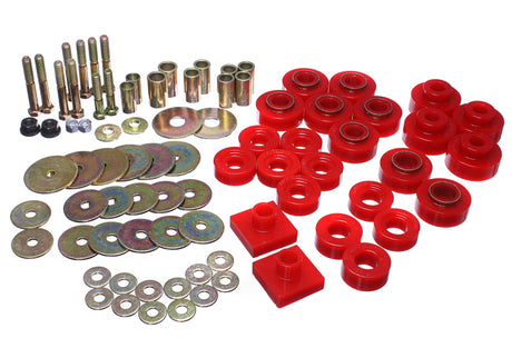 Energy Suspension Hyper-Flex Red Body Mount Set for 1968-1972 Oldsmobile Cutlass (Part #3.4161R)